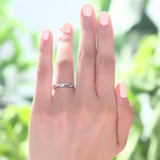 0.20ct Contemporary Full Eternity Twist Ring, 925 Sterling Silver