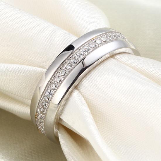 0.75ct Men's Diamond Wedding Band Set In Solid Sterling Silver 925