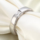 0.25ct Contemporary Diamond Engagement Ring, Princess Cut, 925 Silver
