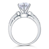 1.25ct Vintage Diamond Engagement Ring, Round Brilliant Cut, 925 Silver