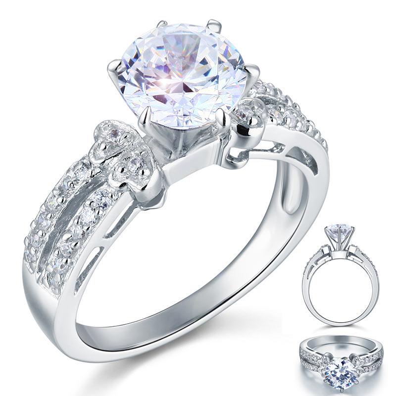 1.25ct Vintage Diamond Engagement Ring, Round Brilliant Cut, 925 Silver
