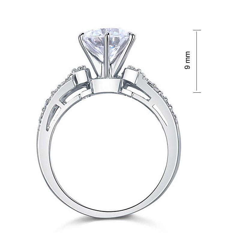 1.25ct Vintage Diamond Engagement Ring, Round Brilliant Cut, 925 Silver