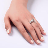 1.00ct Vintage Oval Cut Diamond 3 Stone Engagement Ring, 925 Sterling Silver