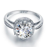 2.50ct Vintage Diamond Engagement Ring, Art Deco, Round Cut, 925 Silver
