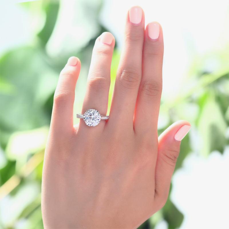2.50ct Vintage Diamond Engagement Ring, Art Deco, Round Cut, 925 Silver