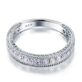 0.33ct Vintage Diamond Wedding Band, 925 Sterling Silver