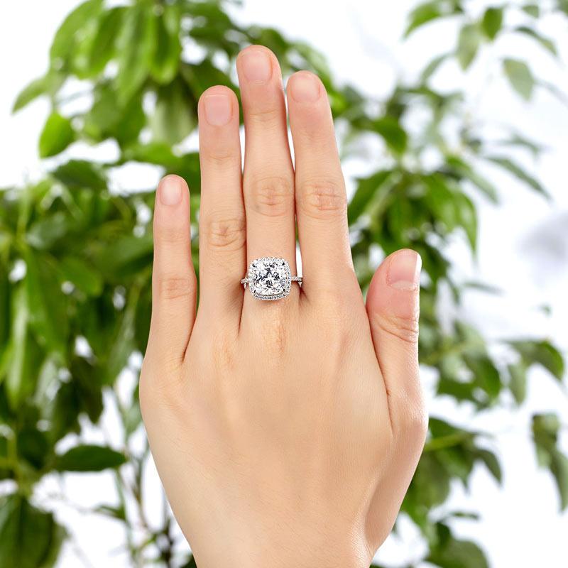 Sterling silver cushion cut ring outlet