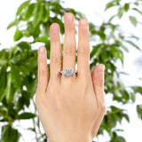 2.00ct Vintage Diamond 3 Stone Engagement Ring, Brilliant Cut, 925 Silver