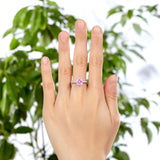 1.50ct Princess Cut Vivid Pink Diamond Ring