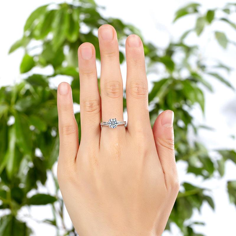 1.25ct Classic Round Cut Diamond Solitaire 925 Sterling Silver Engage Infinity Diamond Jewellery
