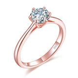 1.00ct Classic Round Brilliant Cut Rose Gold Diamond Ring