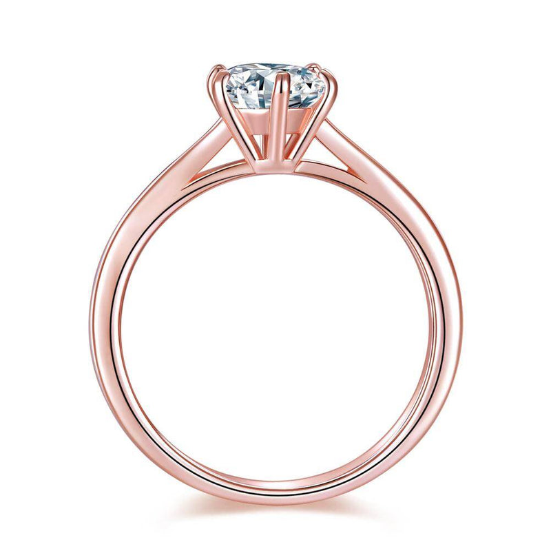 1.00ct Classic Round Brilliant Cut Rose Gold Diamond Ring