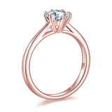 1.00ct Classic Round Brilliant Cut Rose Gold Diamond Ring