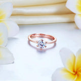 1.00ct Classic Round Brilliant Cut Rose Gold Diamond Ring