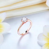 1.00ct Classic Round Brilliant Cut Rose Gold Diamond Ring