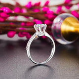 1.00ct Vintage Diamond Engagement Ring, Round Brilliant Cut, 925 Silver