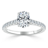 1.20ct  Oval Cut Moissanite Engagement Ring, Classic Style,  Available in White Gold, Platinum, Rose Gold or Yellow Gold