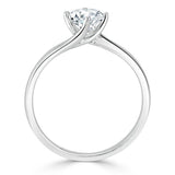 0.60ct Round Cut Moissanite Engagement Ring, Available in White Gold or Platinum