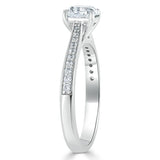 Lab-Diamondf Asscher Cut Engagement Ring, Classic Style, Choose Your Stone Size and Metal