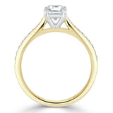 1.00ct  Asscher Cut Moissanite Engagement Ring, Classic Style,  Available in White Gold, Platinum, Rose Gold or Yellow Gold