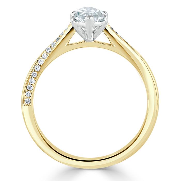 Lab-Diamond Marquise Cut Engagement Ring, Classic Style, Choose Your Stone Size and Metal