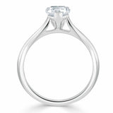 Lab-Diamond Heart Cut Engagement Ring, Classic Style, Choose Your Stone Size and Metal