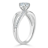 1.00ct Asscher Cut Moissanite Engagement Ring, Classic Style,  Available in White Gold, Platinum, Rose Gold or Yellow Gold