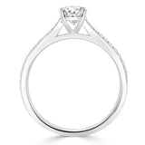 1.00ct  Oval Cut Moissanite Engagement Ring, Classic Style,  Available in White Gold, Platinum, Rose Gold or Yellow Gold
