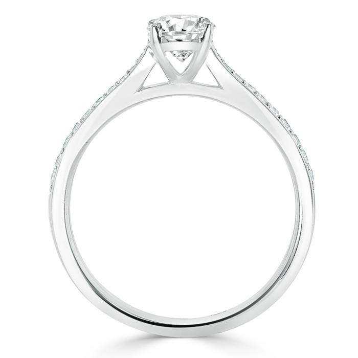 1.00ct  Oval Cut Moissanite Engagement Ring, Classic Style,  Available in White Gold, Platinum, Rose Gold or Yellow Gold