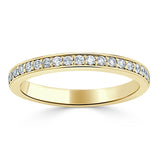 0.50ct Moissanite Wedding Band, Delicate Half Eternity Ring, 2.00mm Wide Pave Set,  Available in White Gold or Platinum