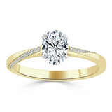 1.00ct Oval Cut Moissanite Engagement Ring, Classic Style,  Available in White Gold, Platinum, Rose Gold or Yellow Gold