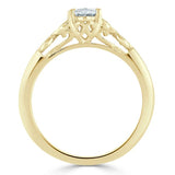 1.00ct Oval Cut Moissanite Engagement Ring, Vintage Style,  Available in White Gold, Platinum, Rose Gold or Yellow Gold