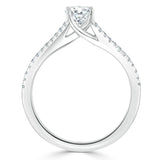 1.35ct Oval Cut Moissanite Engagement Ring, Split Shank,  Available in White Gold, Platinum, Rose Gold or Yellow Gold