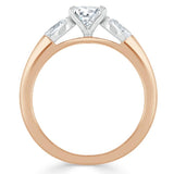 1.30ct  Oval Cut Moissanite 3 stone Engagement Ring,  Available in White Gold, Platinum, Rose Gold or Yellow Gold