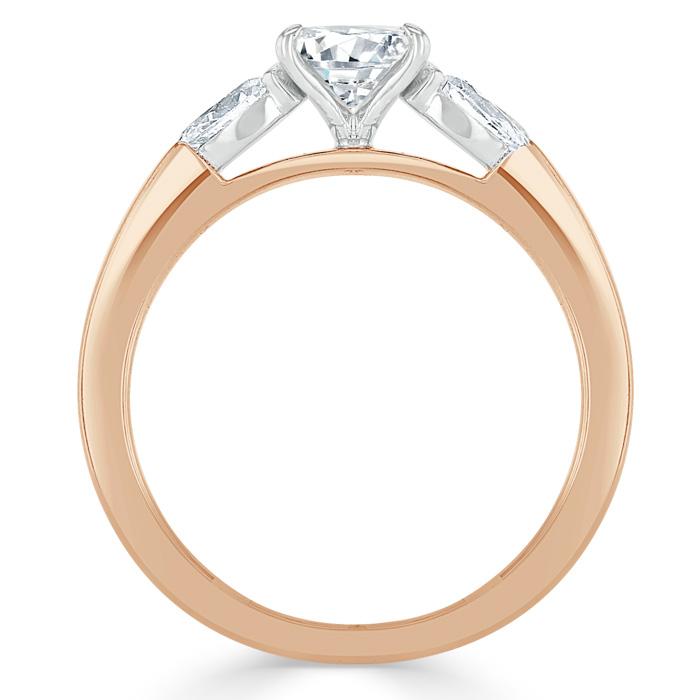 1.30ct  Oval Cut Moissanite 3 stone Engagement Ring,  Available in White Gold, Platinum, Rose Gold or Yellow Gold