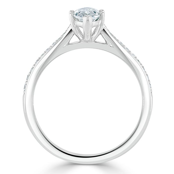 Lab-Diamond Marquise Cut Engagement Ring, Classic Style, Choose Your Stone Size and Metal