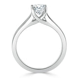 1.00ct  Oval Cut Moissanite Engagement Ring, Classic Style with Split Shank,  Available in White Gold, Platinum, Rose Gold or Yellow Gold