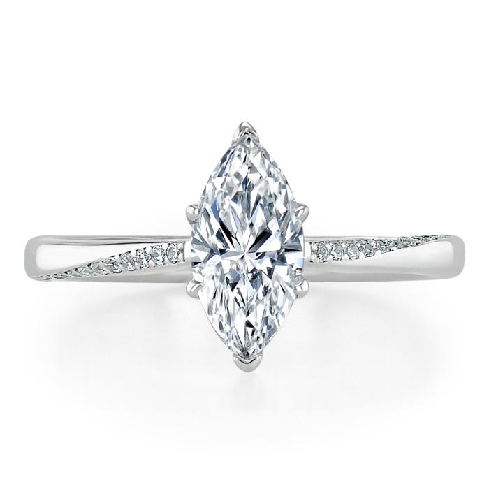 1.00ct Marquise Cut Moissanite Engagement Ring, Classic Style,  Available in White Gold, Platinum, Rose Gold or Yellow Gold