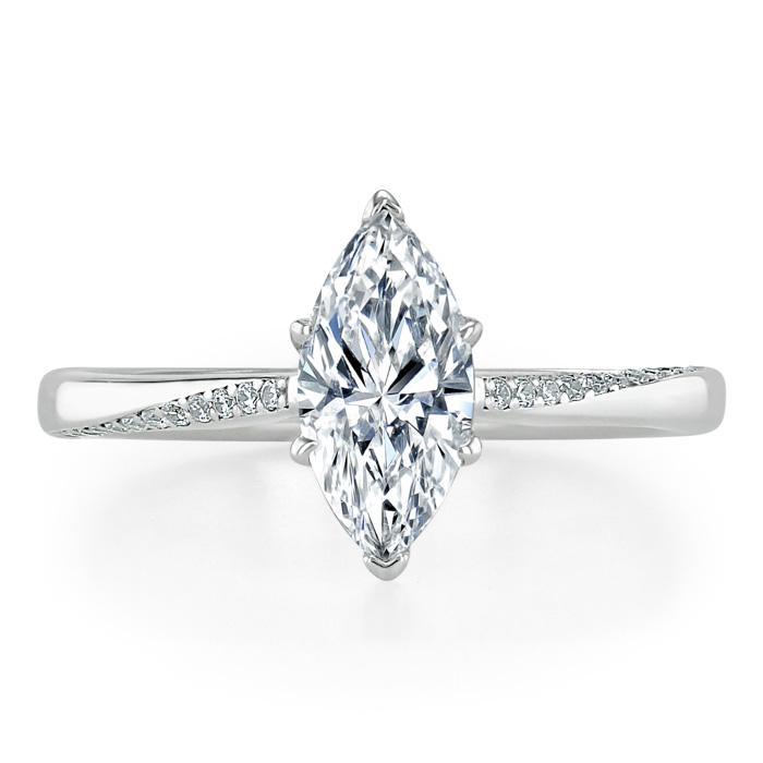 Lab-Diamond Marquise Cut Engagement Ring, Classic Style, Choose Your Stone Size and Metal