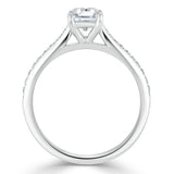 1.00ct  Asscher Cut Moissanite Engagement Ring, Classic Style,  Available in White Gold, Platinum, Rose Gold or Yellow Gold