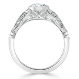 1.25ct Vintage Round Cut Moissanite Engagement Ring,  Available in White Gold, Platinum, Rose Gold or Yellow Gold