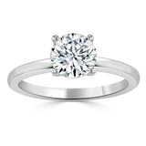 Lab-Diamond, Round Cut Engagement Ring, Classic Style, Choose Your Stone Size and Metal