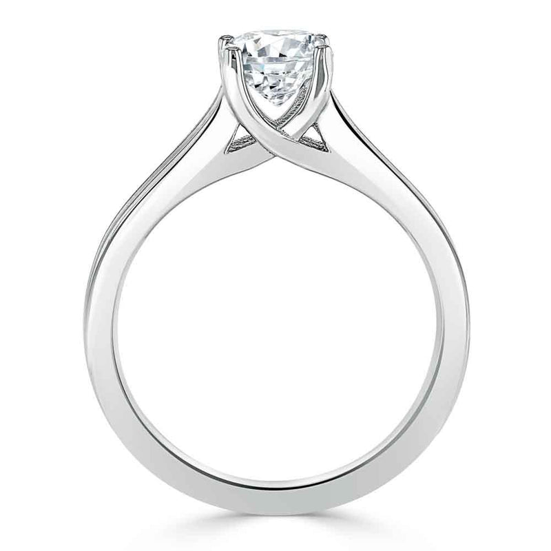 1.00ct  Asscher Cut Moissanite Engagement Ring, Classic Style with Split Shank,  Available in White Gold, Platinum, Rose Gold or Yellow Gold