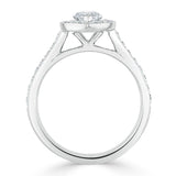 1.35ct Marquise Cut Moissanite Halo Engagement Ring, Tiffany Style,  Available in White Gold, Platinum, Rose Gold or Yellow Gold