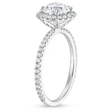 1.00ct Classic Round Cut Moissanite Halo Engagement Ring, Available in White Gold, Platinum, Rose Gold or Yellow Gold