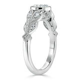 1.25ct Vintage Round Cut Moissanite Engagement Ring,  Available in White Gold, Platinum, Rose Gold or Yellow Gold