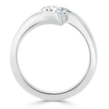1.00ct  Oval Cut Moissanite Engagement Ring, Twist Design,  Available in White Gold, Platinum, Rose Gold or Yellow Gold