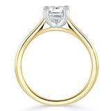1.00ct Asscher Cut Moissanite Engagement Ring, Classic Style,  Available in White Gold, Platinum, Rose Gold or Yellow Gold
