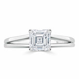 1.00ct  Asscher Cut Moissanite Engagement Ring, Classic Style with Split Shank,  Available in White Gold, Platinum, Rose Gold or Yellow Gold