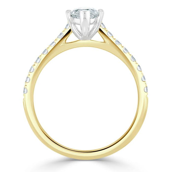 1.20ct Marquise Cut Moissanite Engagement Ring, Classic Style,  Available in White Gold, Platinum, Rose Gold or Yellow Gold